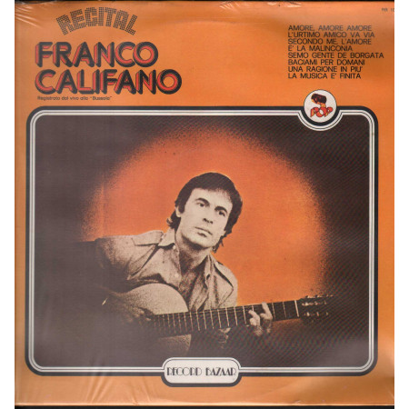 Franco Califano ‎‎Lp Vinile Recital / Record Bazaar ‎RB 106 Sigillato