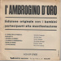 I° - 1 Ambrogio D'Oro Vinile 33 giri 7" Cantata dai Bambini Nuovo