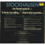 Stockhausen Lp Vinile Am Himmel Wandre Ich Indianerliede / Deutsche Nuovo