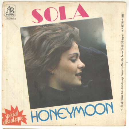 Honeymoon Vinile 7" 45 giri Fenesta Vascia -  AB Record ‎- AB 705 Nuovo