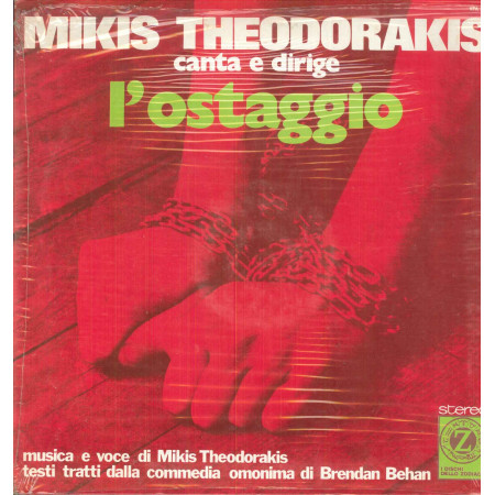 M Theodorakis Lp Canta E Dirige L'Ostaggio / Dischi Dello Zodiaco ‎Sigillato