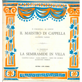 D Cimarosa / G Paisiello Lp Maestro Di Cappella / La Semiramide In Villa Nuovo