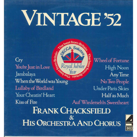 Frank Chacksfield And His Orchestra And Chorus Lp Vinile Vintage '52 Decca Nuovo