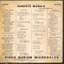 Roberto Murolo La Sua Chitarra Vinile 10" 3 Selezione Di Successi Durium ‎Nuovo