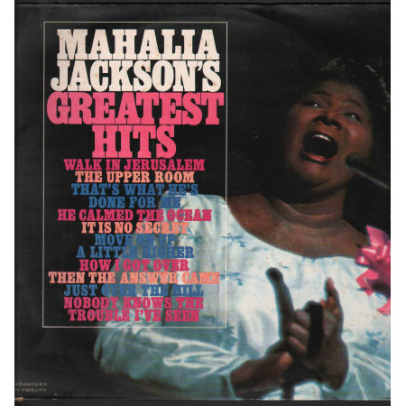 Mahalia Jackson Lp Vinile Mahalia Jackson's Greatest Hits / CBS 32683 Nuovo