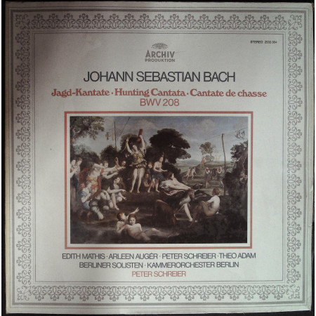 Bach / Schreier / Adam Lp Jagd-Kantate • Hunting Cantata Cantate De Sigillato