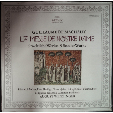 G de Machaut Lp La Messe De Nostre Dame 9 Weltliche Werke 9 Secular Sigillato
