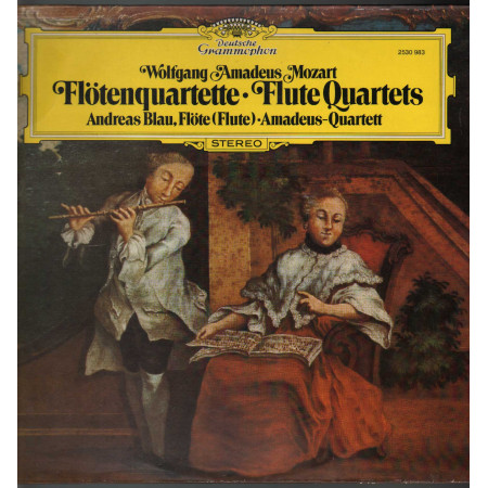Mozart / Andreas Blau / Amadeus-Quartett ‎Lp Flötenquartette Deutsche Nuovo