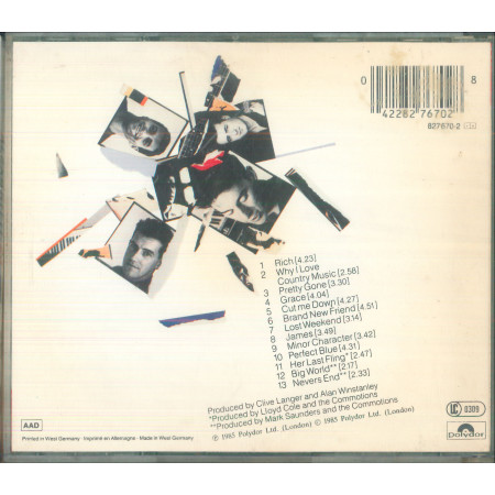 Lloyd Cole & The Commotions CD Easy Pieces / NO COPERTINA ANTERIORE Polydor – 827 670-2 Y H Nuovo