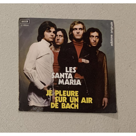Les Santa Maria Vinile 7" 45 giri Je Pleure Sur Un Air De Bach / C16668 Nuovo