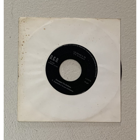 Giuseppe De Stefano Vinile 7" 45 giri Lo Devo A Te / Pace / DCD – 8118 Nuovo