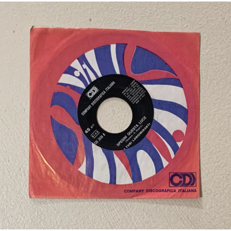 I Tubi Lungimiranti Vinile 7" 45 giri Spegni Questa Luce / A Poche Ore / Nuovo