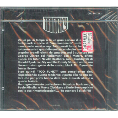 AA.VV. CD Too Funky Tutto Nero / Tutto Funky Columbia ‎COL 471726 2 Sigillato