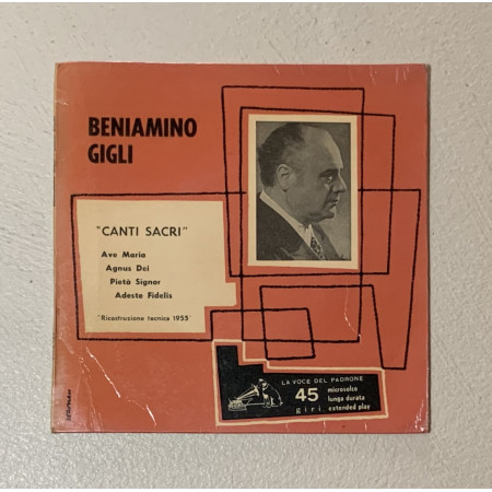Beniamino Gigli Vinile 7" 45 giri Canti Sacri / 7ERQ134 Nuovo