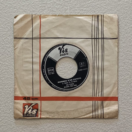Gigi D'Auria Vinile 7" 45 giri Ricordo D'Un Estate / Questa Sera Nuovo