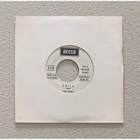 Tom Jones Vinile 7" 45 giri Delilah / Smile / Decca – 45FJB12747 Nuovo