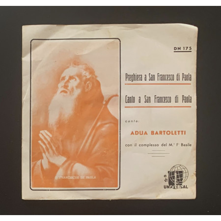 Complesso Basile, Adua Bartoletti Vinile 7" 45 giri Preghiera A San Francesco Di Paola Nuovo