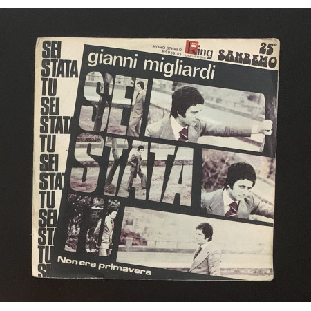 Gianni Migliardi Vinile 7" 45 giri Sei Stata Tu / Non Era Primavera Nuovo