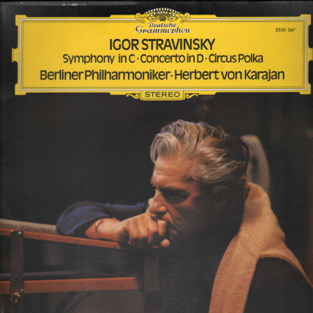Stravinsky, Philharmoniker, Karajan LP Symphony In C, Concerto In D, Polka Nuovo ‎