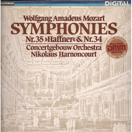 Mozart, Harnoncourt LP Symphonies Nr.35, Nr.34 / Telefunken – 642703AZ Nuovo