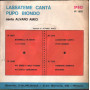Alvaro Amici Vinile 7" 45 giri Lassateme Canta' / Pupo Biondo / PI7272 Nuovo