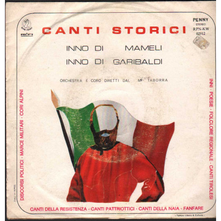 Taborra Vinile 7" 45 giri Inno Di Mameli / Inno Di Garibaldi / RPNKW02912 Nuovo