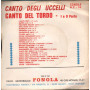 No Artist Vinile 7" 45 giri Canto Del Tordo - I E II Parte / Fonola – NP02 Nuovo