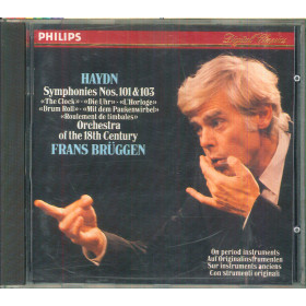 Haydn, BrUggen CD Symphonies Nos. 101 & 103 / Philips – 422 240-2 Sigillato